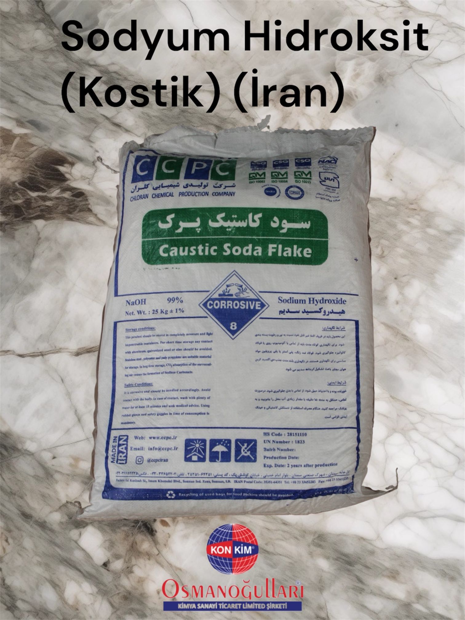 Sodyum Hidroksit (Kostik) İRAN