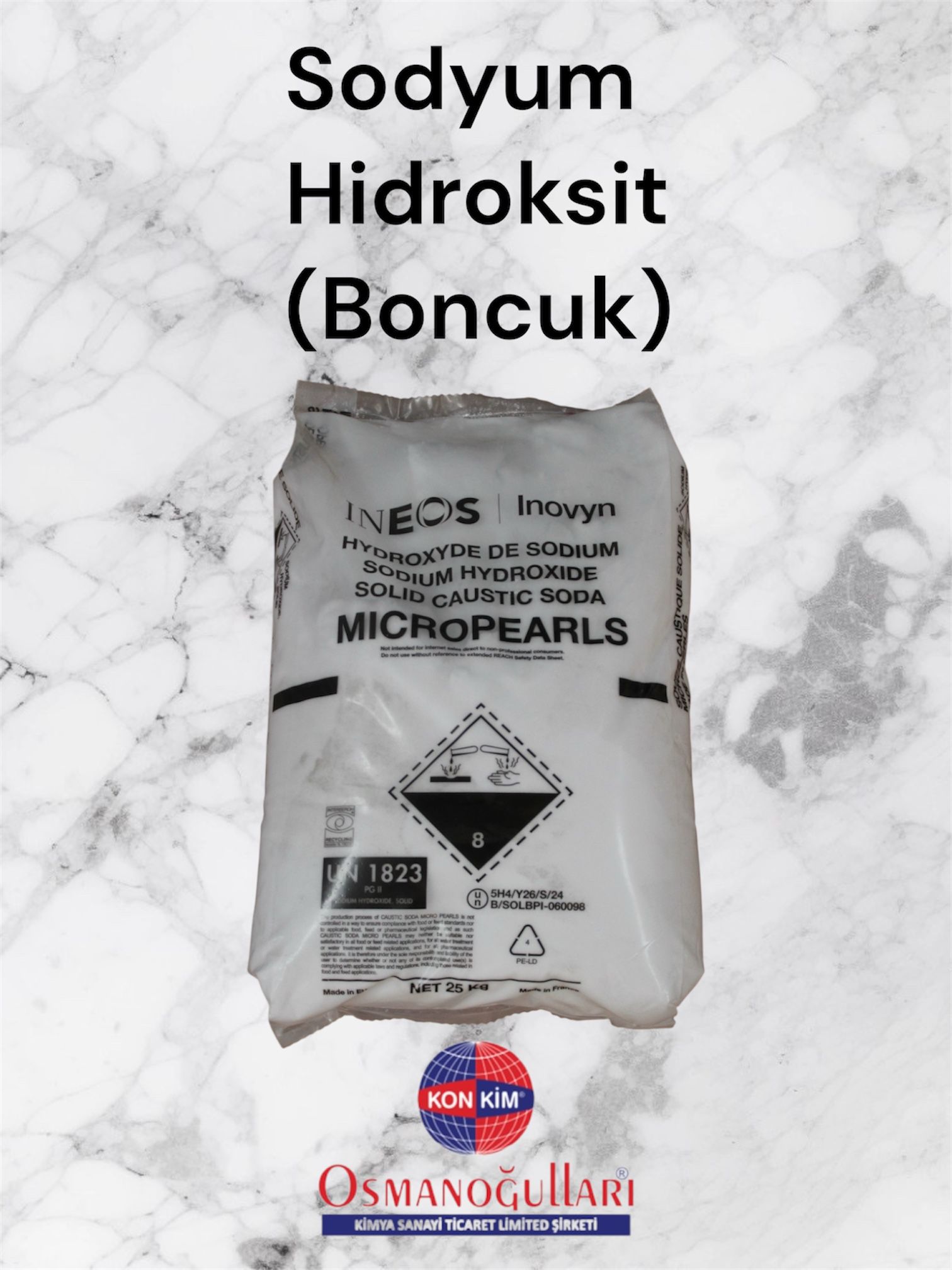 Sodyum Hidroksit (Kostik) (Boncuk)